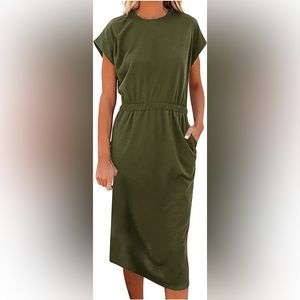 Ninety Percent - Organic Cotton jersey Midi Dress - Green